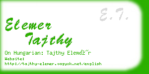 elemer tajthy business card